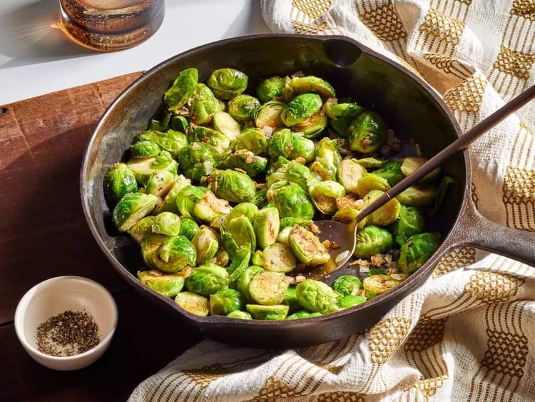 Pan Fried Brussels Sprouts