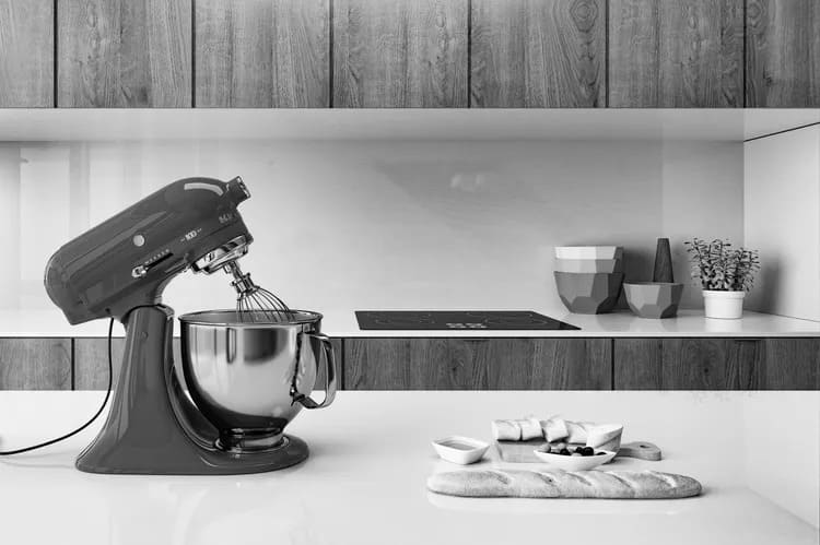 KitchenAid stand mixer on a kitchen counter, 2025 Color of the Year edition